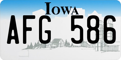 IA license plate AFG586
