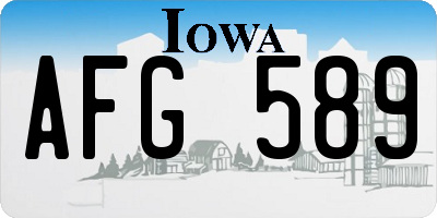 IA license plate AFG589