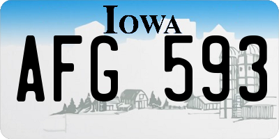 IA license plate AFG593