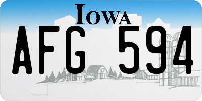 IA license plate AFG594