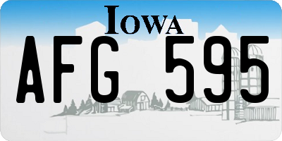 IA license plate AFG595