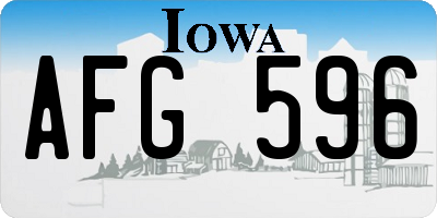 IA license plate AFG596