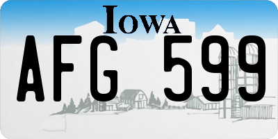 IA license plate AFG599