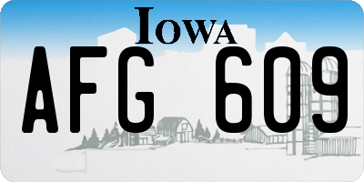 IA license plate AFG609