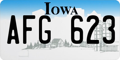 IA license plate AFG623