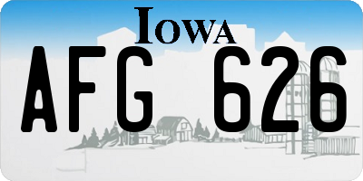 IA license plate AFG626