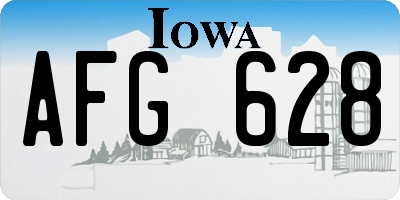 IA license plate AFG628