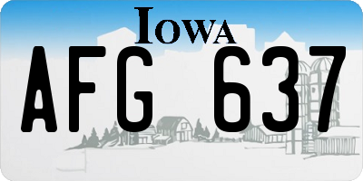 IA license plate AFG637