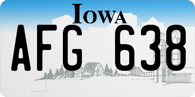 IA license plate AFG638