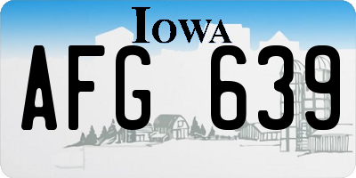 IA license plate AFG639
