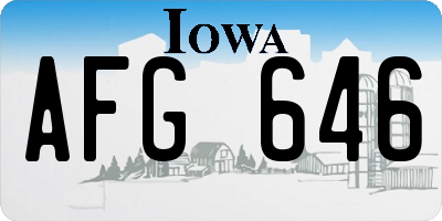 IA license plate AFG646