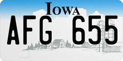 IA license plate AFG655