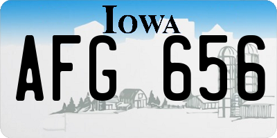 IA license plate AFG656