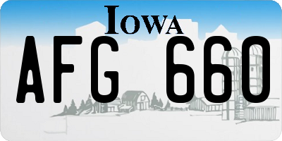 IA license plate AFG660