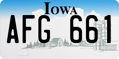 IA license plate AFG661