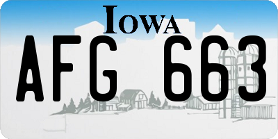IA license plate AFG663