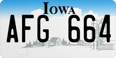 IA license plate AFG664