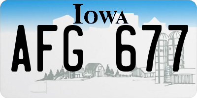 IA license plate AFG677