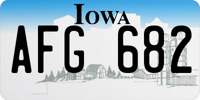 IA license plate AFG682
