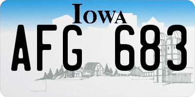 IA license plate AFG683