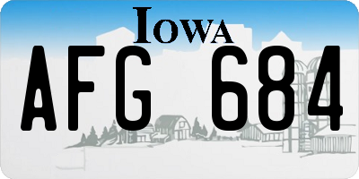IA license plate AFG684