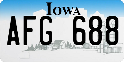 IA license plate AFG688