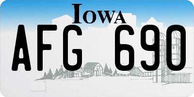 IA license plate AFG690