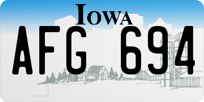 IA license plate AFG694