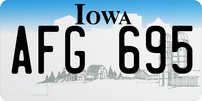 IA license plate AFG695