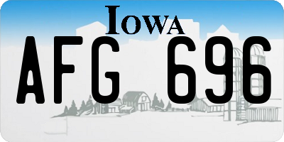 IA license plate AFG696