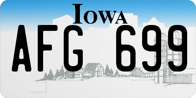 IA license plate AFG699