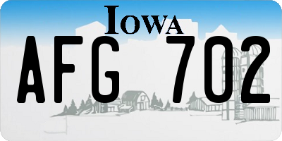 IA license plate AFG702