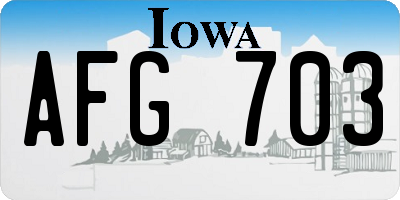 IA license plate AFG703