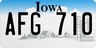 IA license plate AFG710