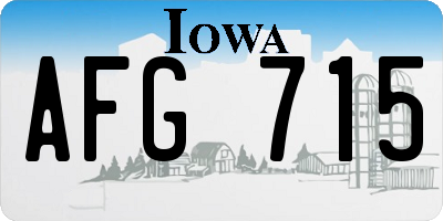 IA license plate AFG715
