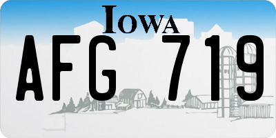 IA license plate AFG719