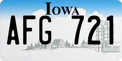 IA license plate AFG721