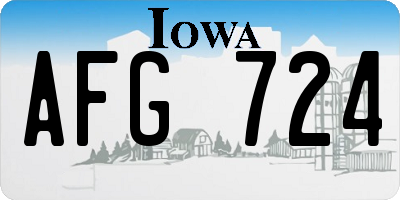 IA license plate AFG724