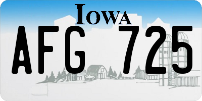 IA license plate AFG725