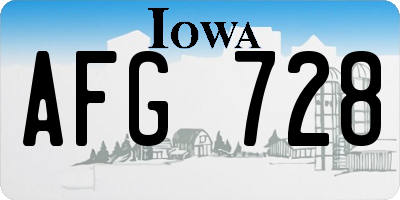 IA license plate AFG728