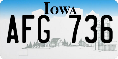 IA license plate AFG736