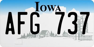 IA license plate AFG737