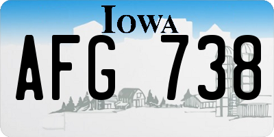 IA license plate AFG738