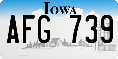 IA license plate AFG739