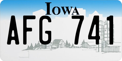 IA license plate AFG741