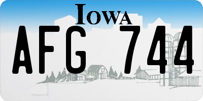 IA license plate AFG744