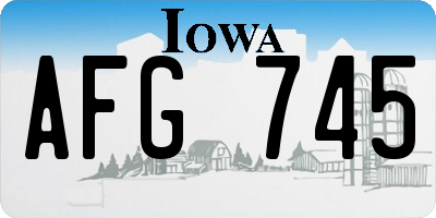 IA license plate AFG745