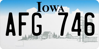 IA license plate AFG746