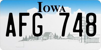 IA license plate AFG748
