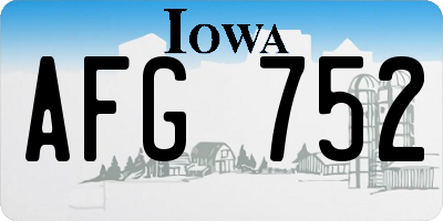 IA license plate AFG752